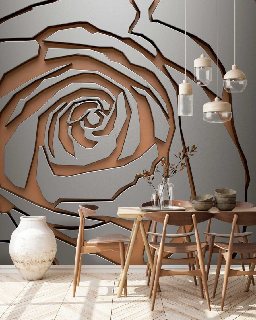 Rose in angular outlines — interior 5