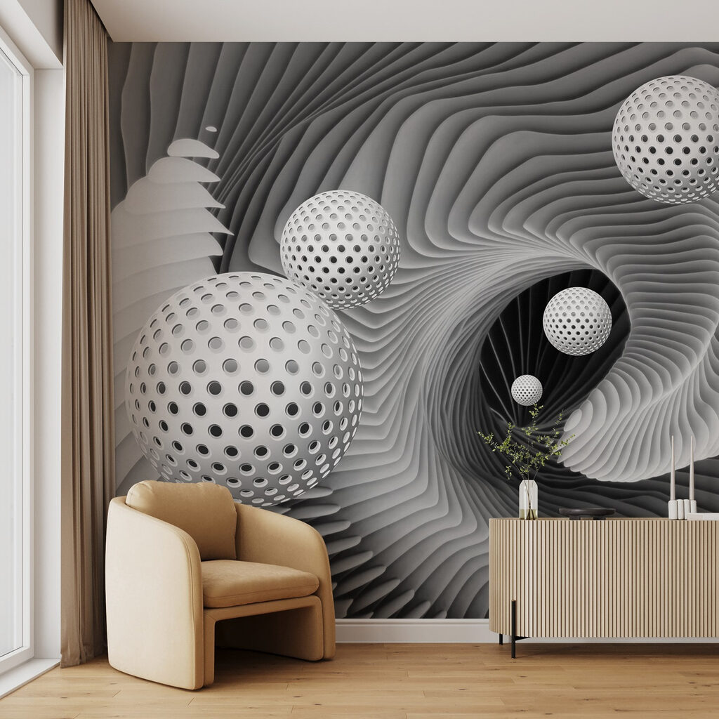 Perforated balls between ribs — interior 6