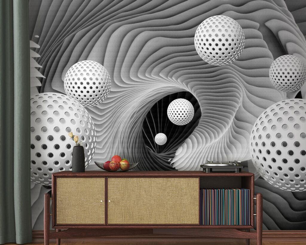 Perforated balls between ribs — interior 2