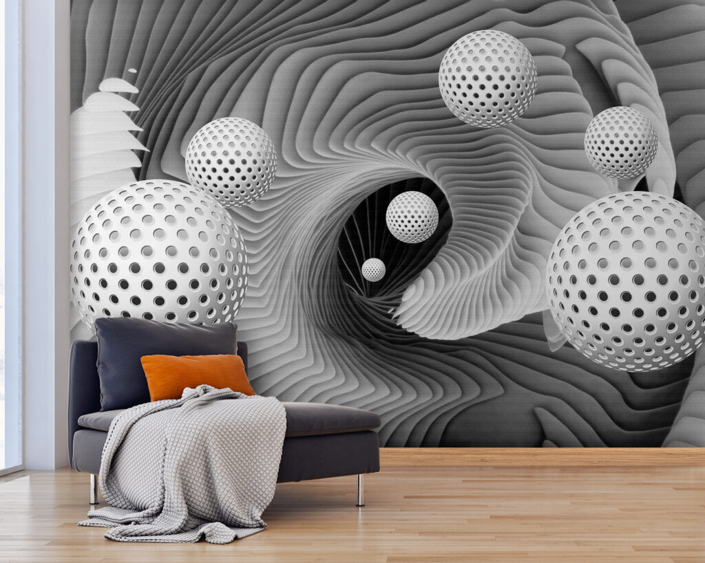 Perforated balls between ribs — interior 3