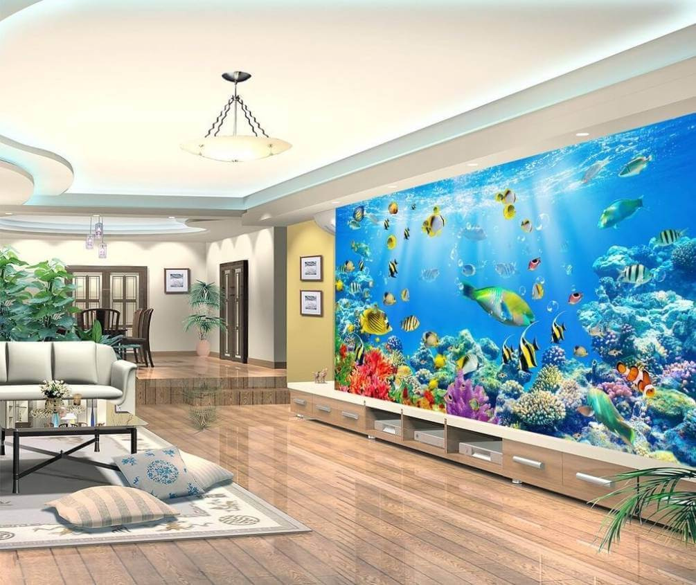 Fish under light rays — interior 1