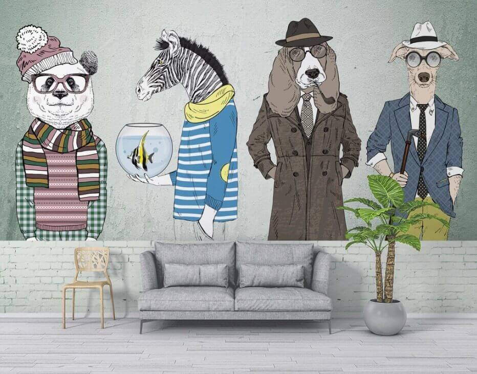 Animals in stylish clothes — interior 1