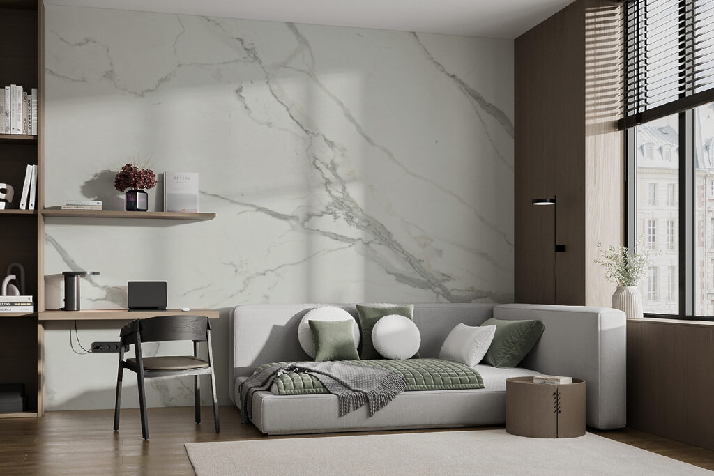 Grey veins on cream — interior 2