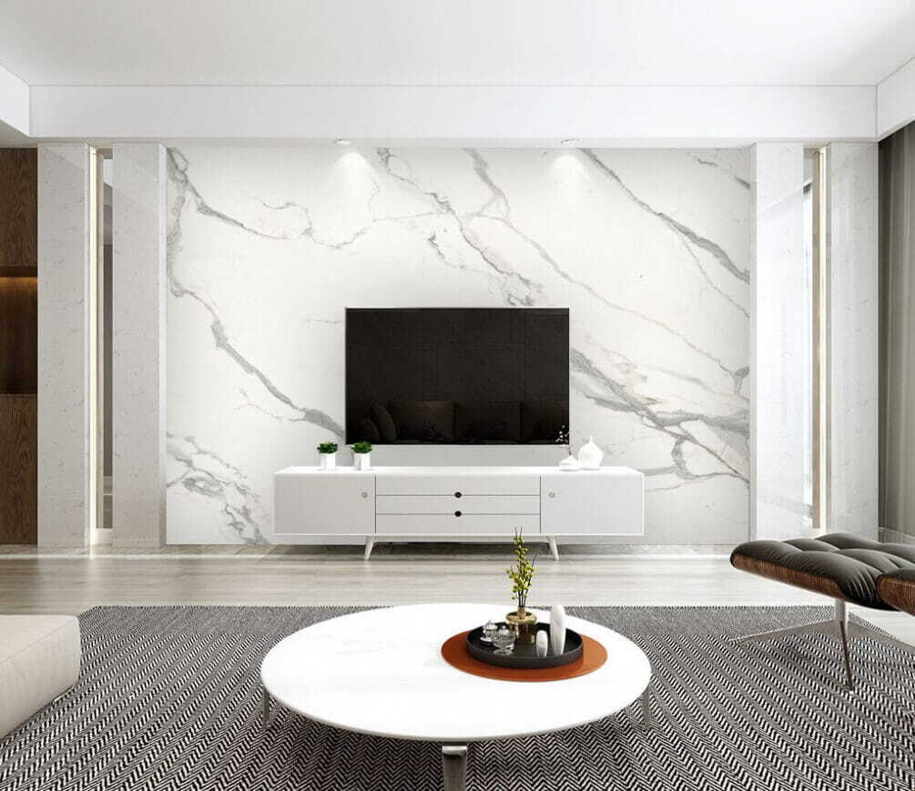 Grey veins on cream — interior 1