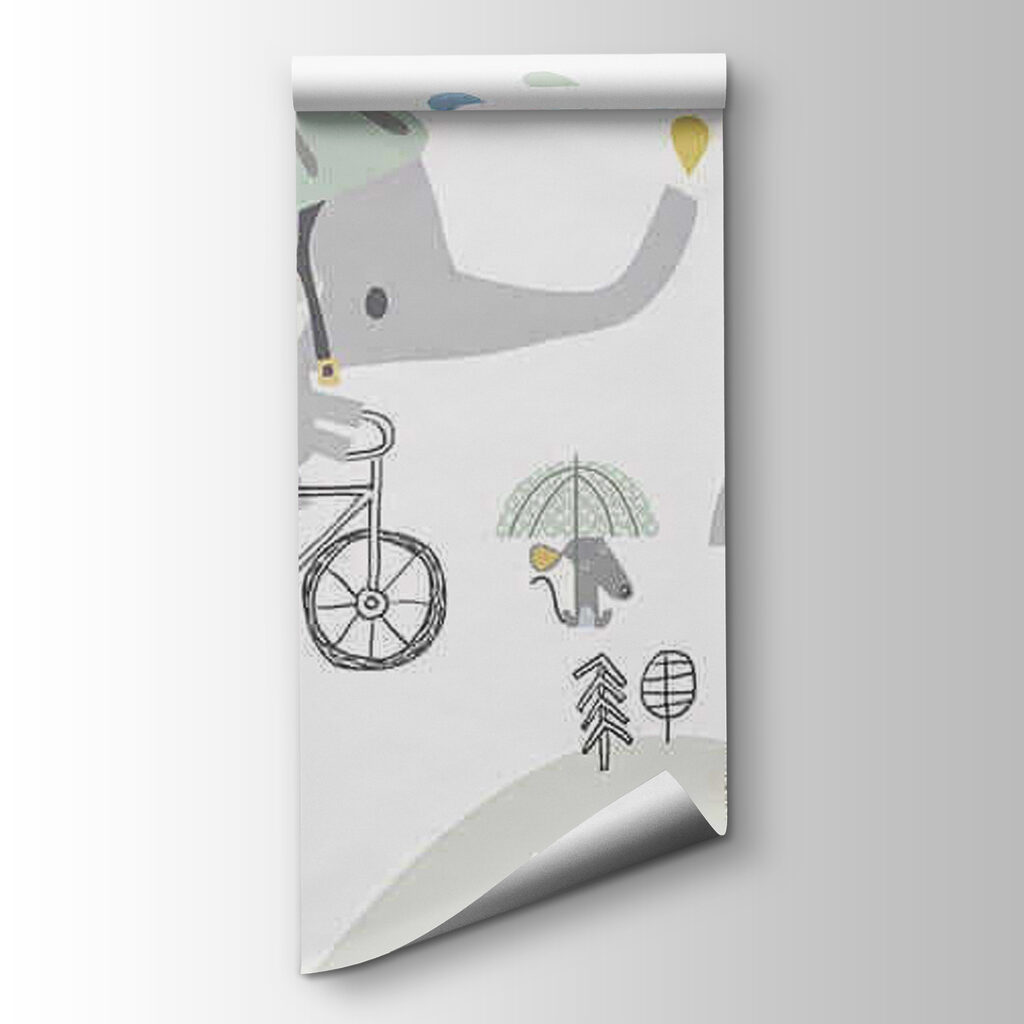 Elephant cycling with umbrella — product view