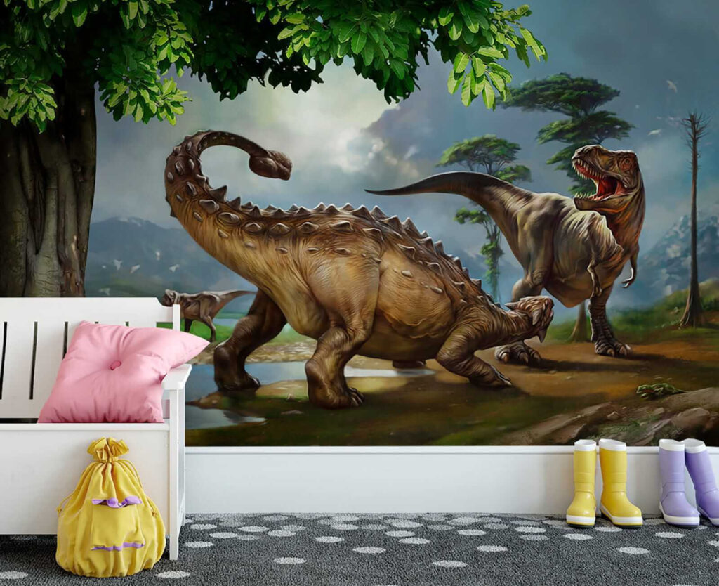 Dinosaurs on the riverbank — interior 3