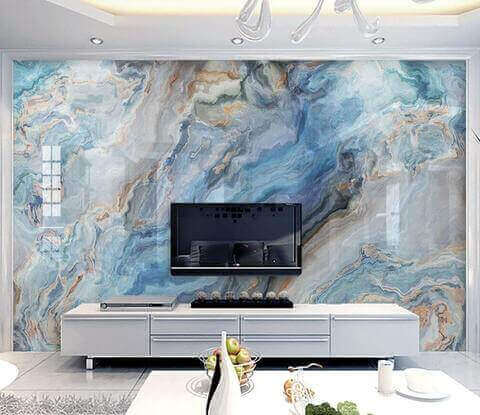 Blue bands in stone — interior 1