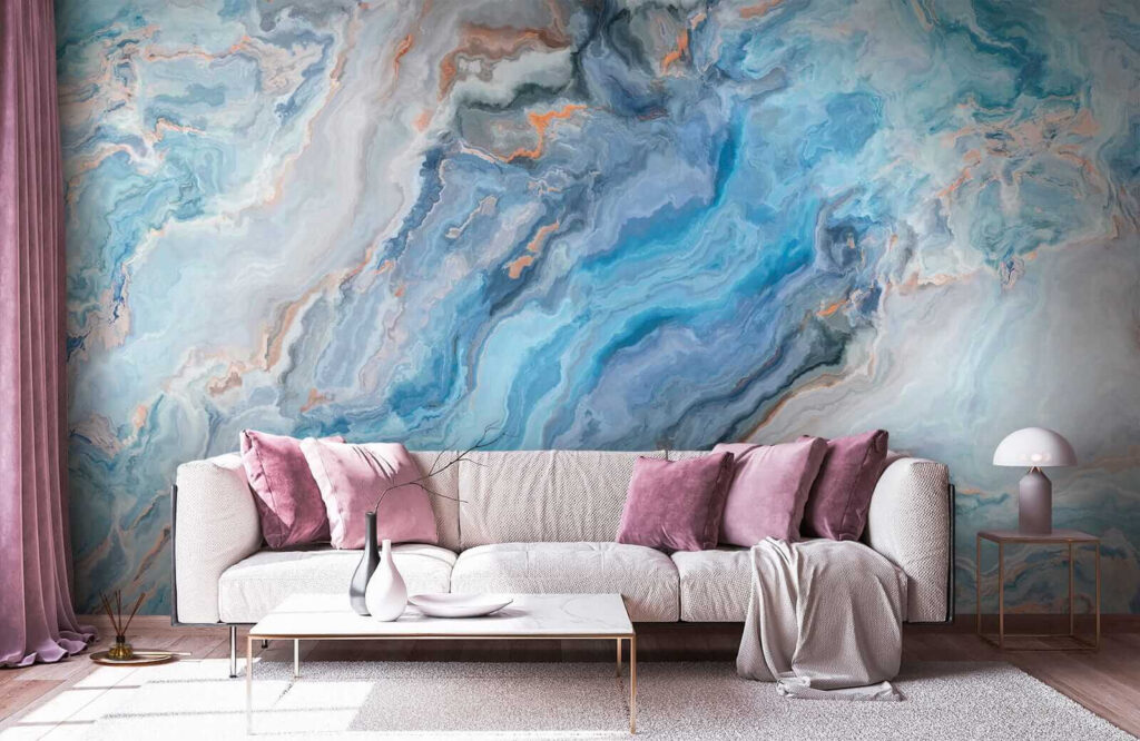 Blue bands in stone — interior 7