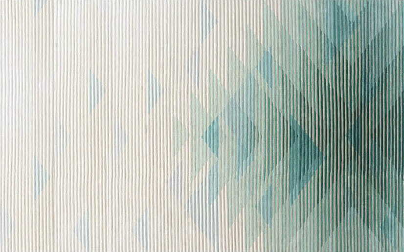 Blue diamonds behind stripes — full design
