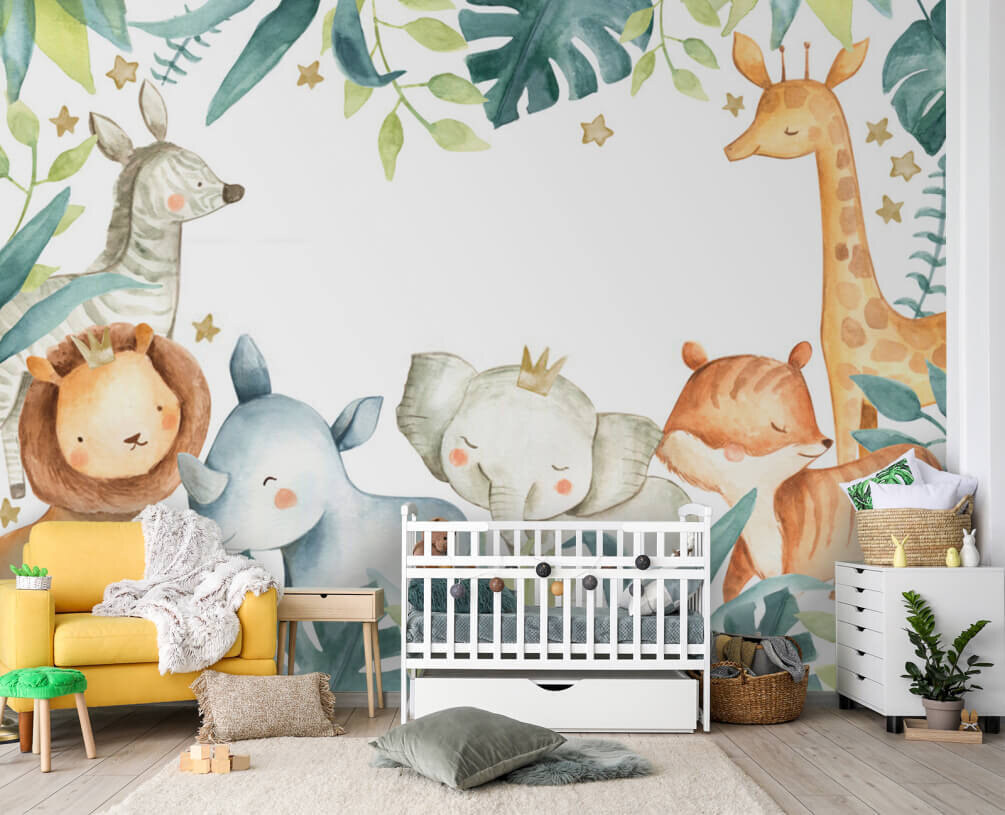 Jungle animals in leaves — interior 1