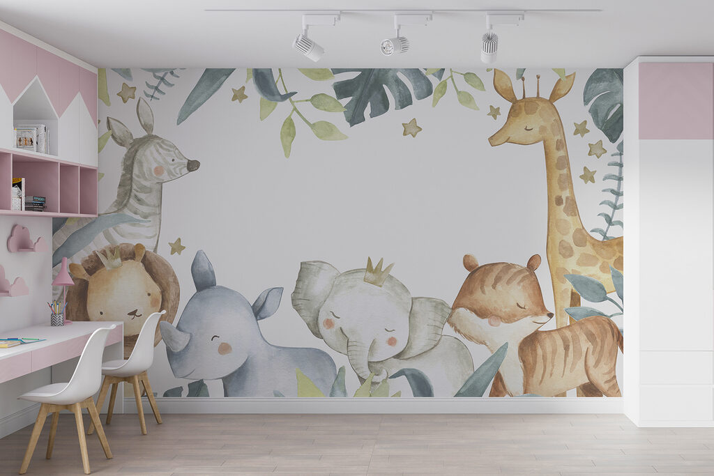Jungle animals in leaves — interior 2