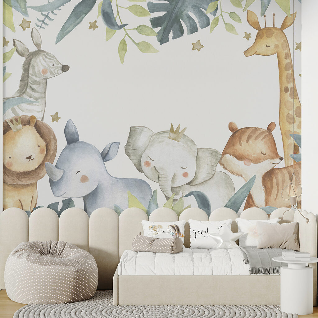 Jungle animals in leaves — interior 3