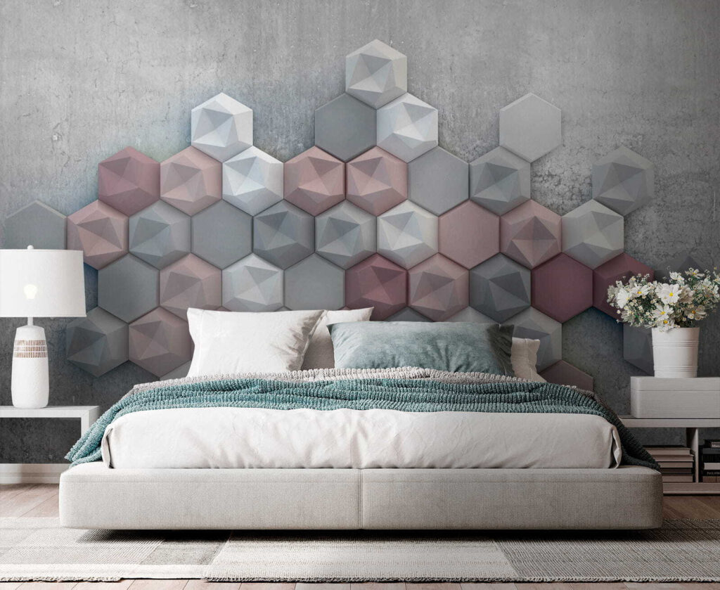 Hexagon blocks in grey — interior 1