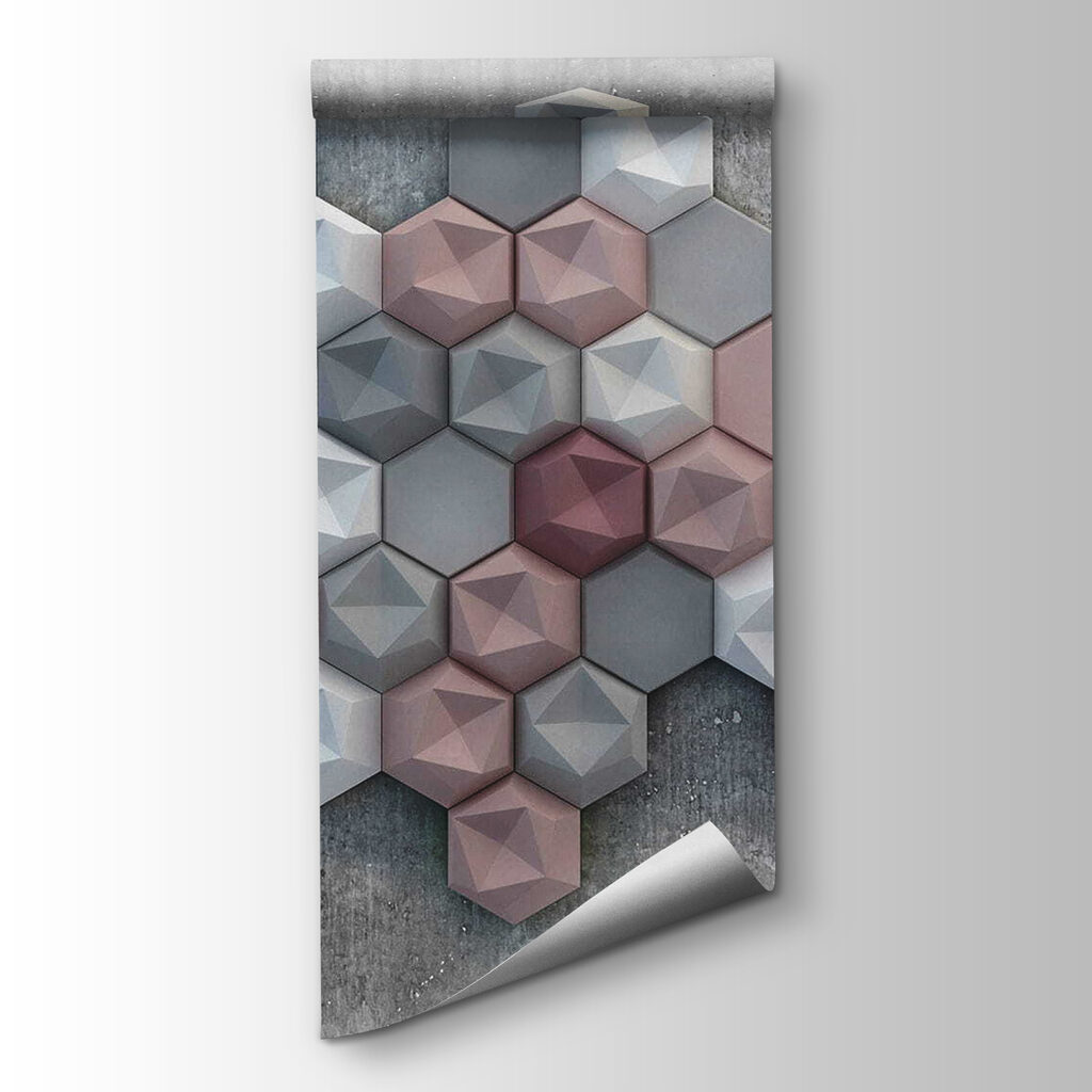 Hexagon blocks in grey — product view