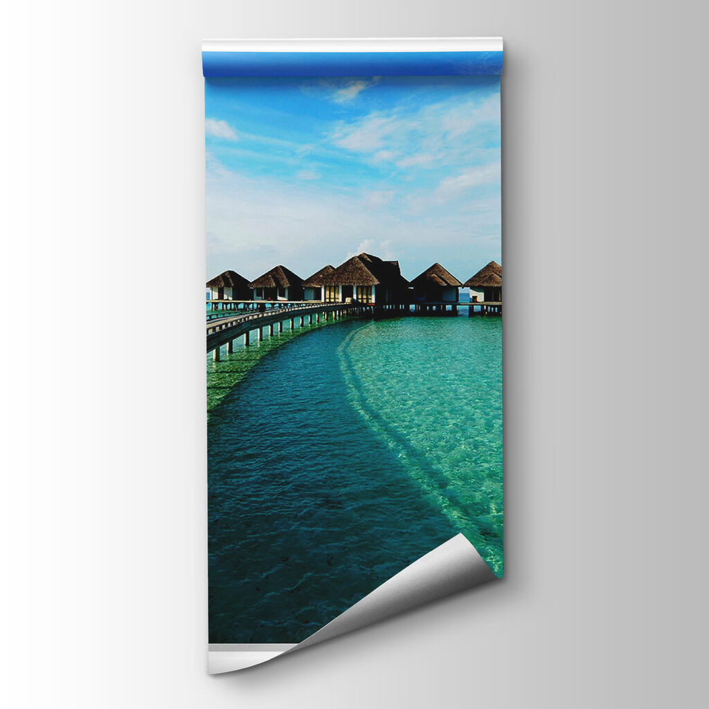 Window onto beach huts — product view