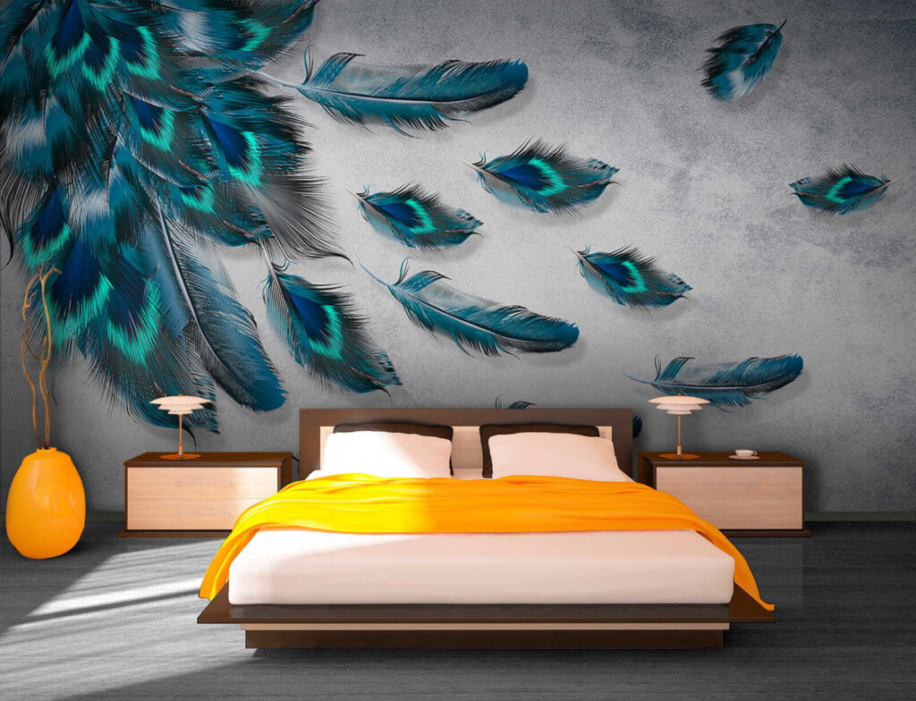 Dark feathers with turquoise — interior 3