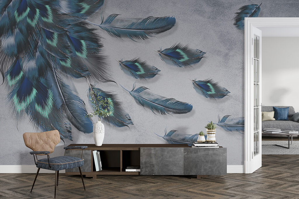 Dark feathers with turquoise — interior 11