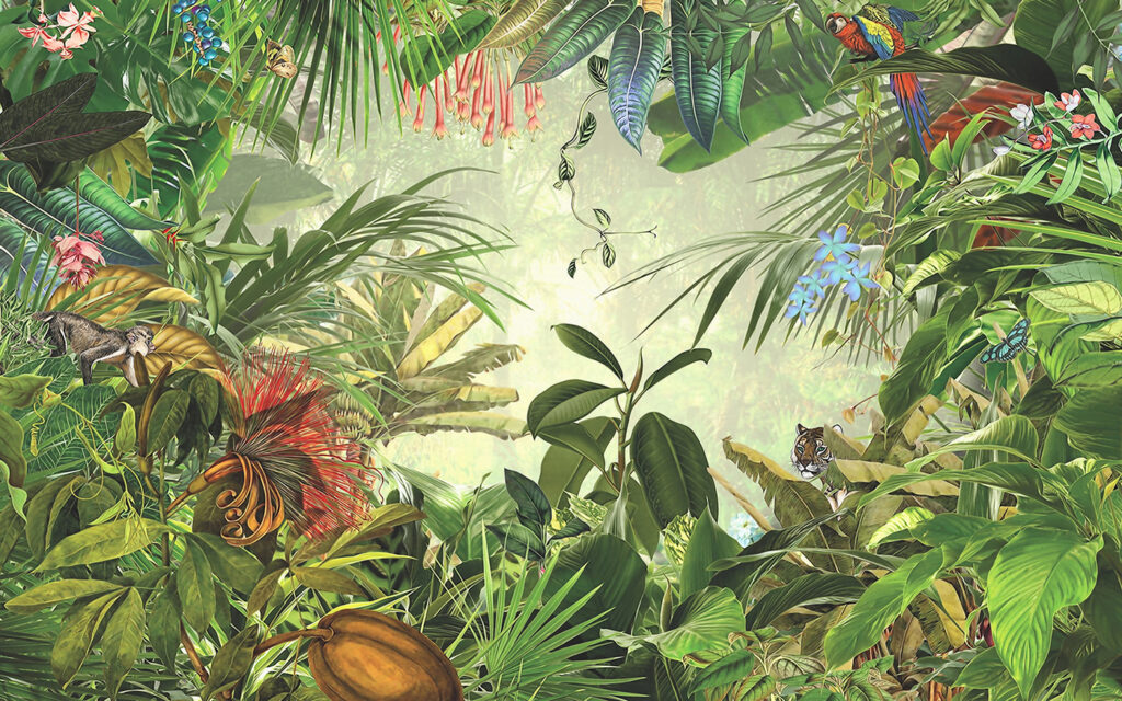 Dense jungle around light — full design