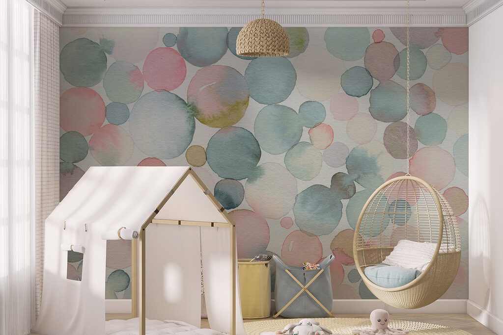 Pastel circles in watercolour — interior 2