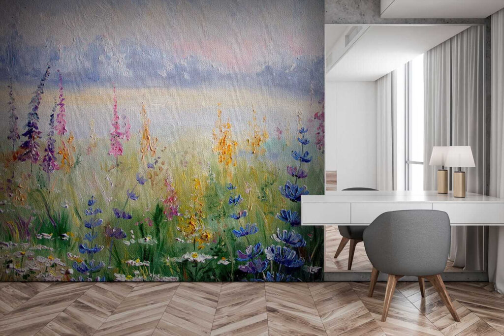 Wildflowers by a lake — interior 3