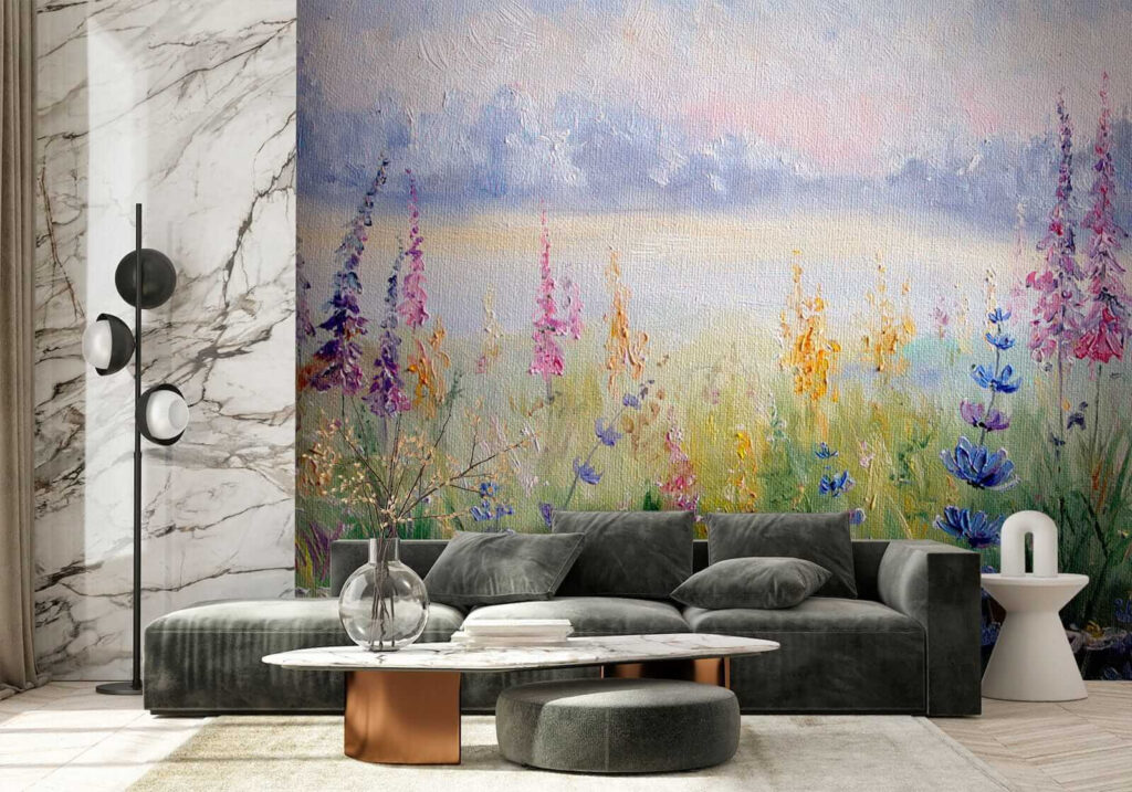 Wildflowers by a lake — interior 5