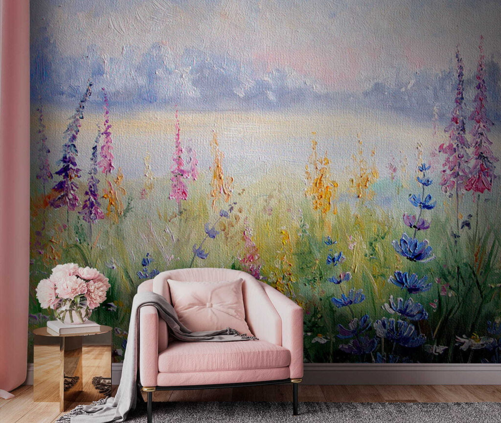 Wildflowers by a lake — interior 6