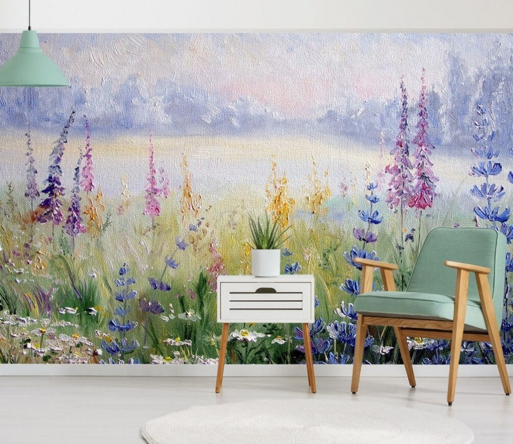 Wildflowers by a lake — interior 1