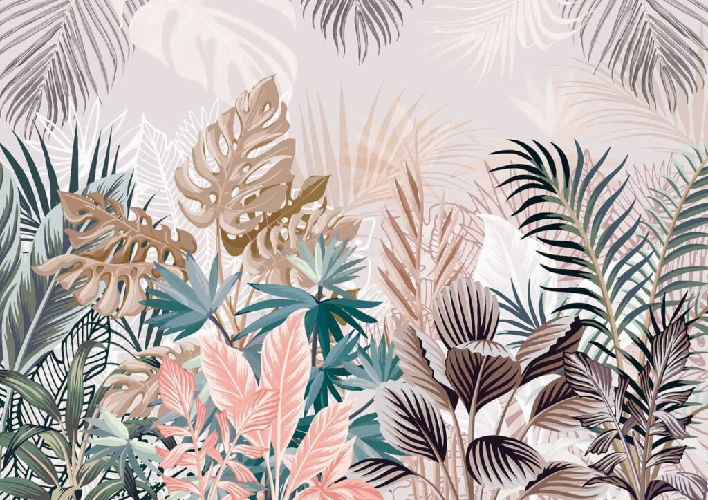 Gathered Tropical Leaves — full design