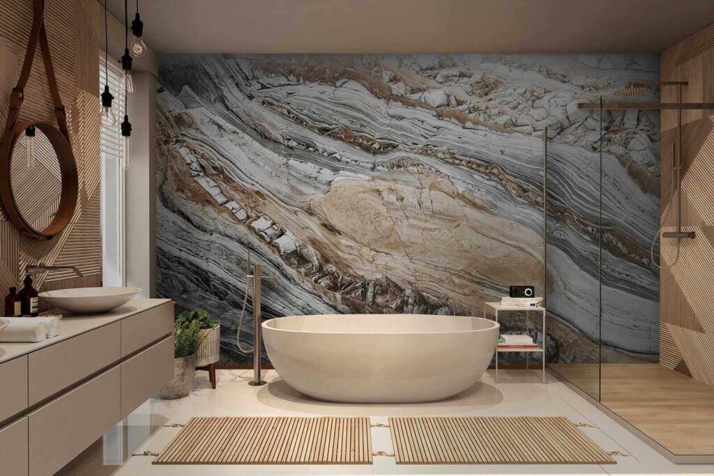 Layered stone effect — interior 6