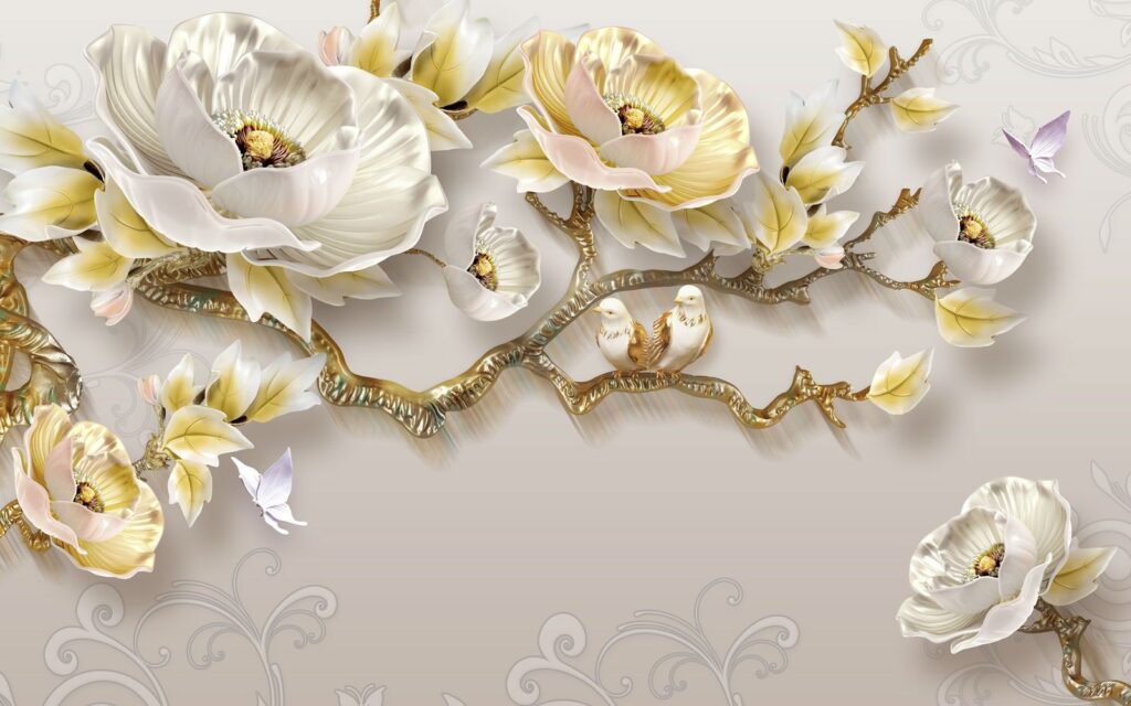 Buds along fine branches — full design