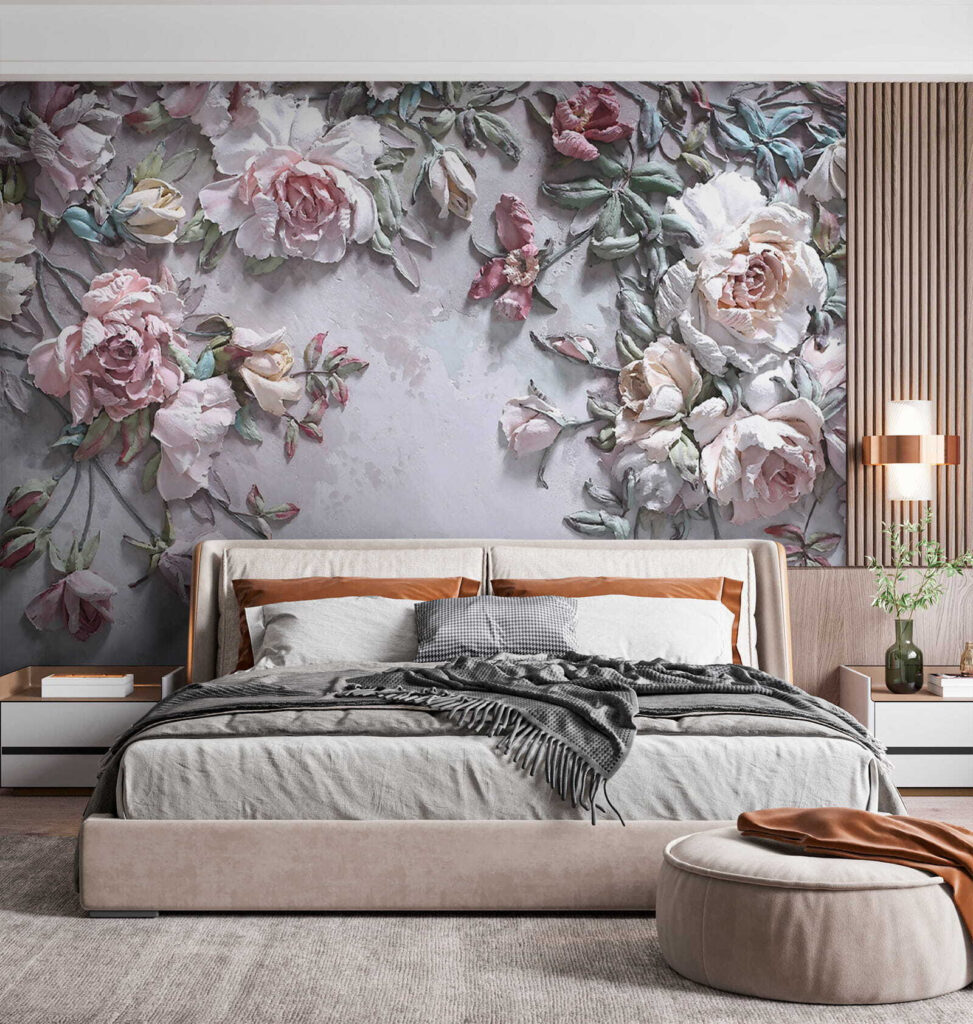 Old pink rose vines — interior 4