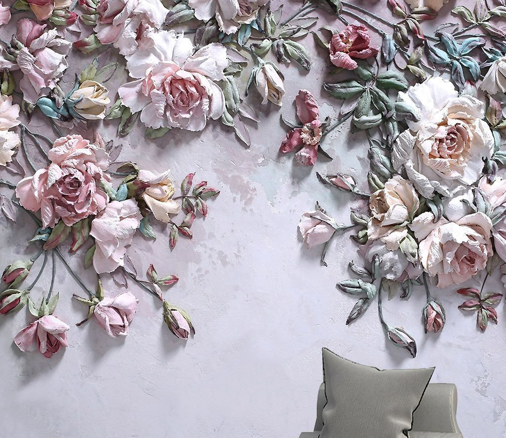 Old pink rose vines — interior 1
