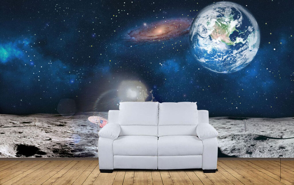 Earth above the moon — interior 1