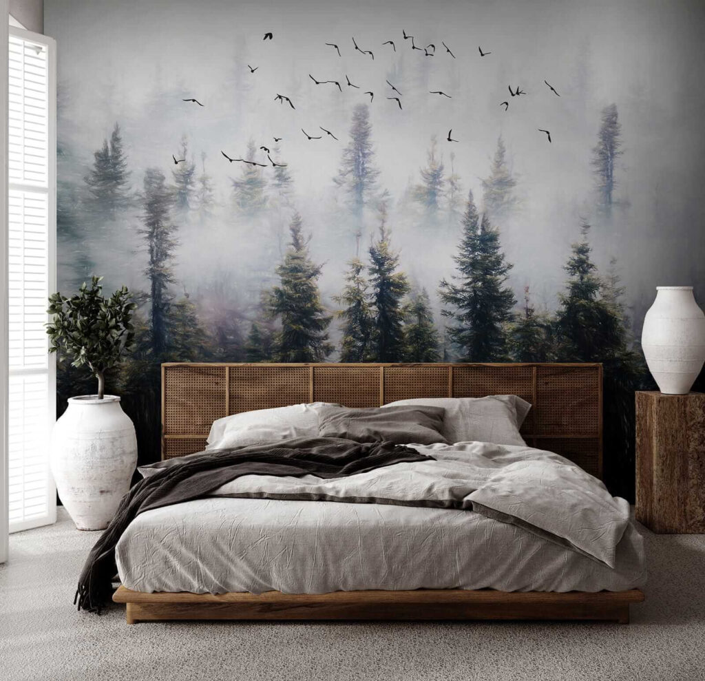 Birds above forest mist — interior 3