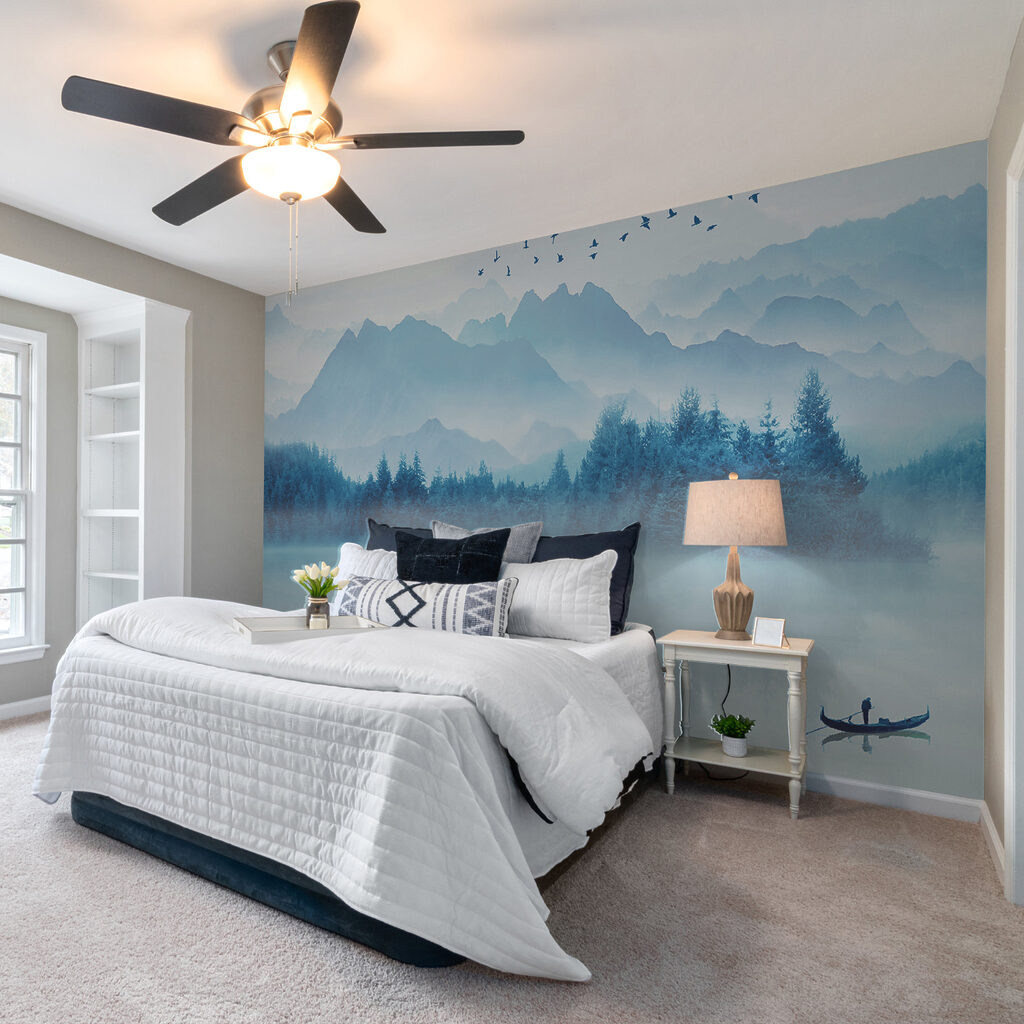 Boat on mountain water — interior 4
