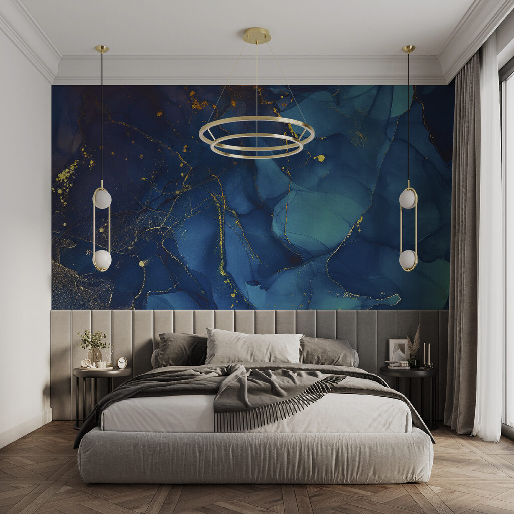 Deep blue with gold — interior 4