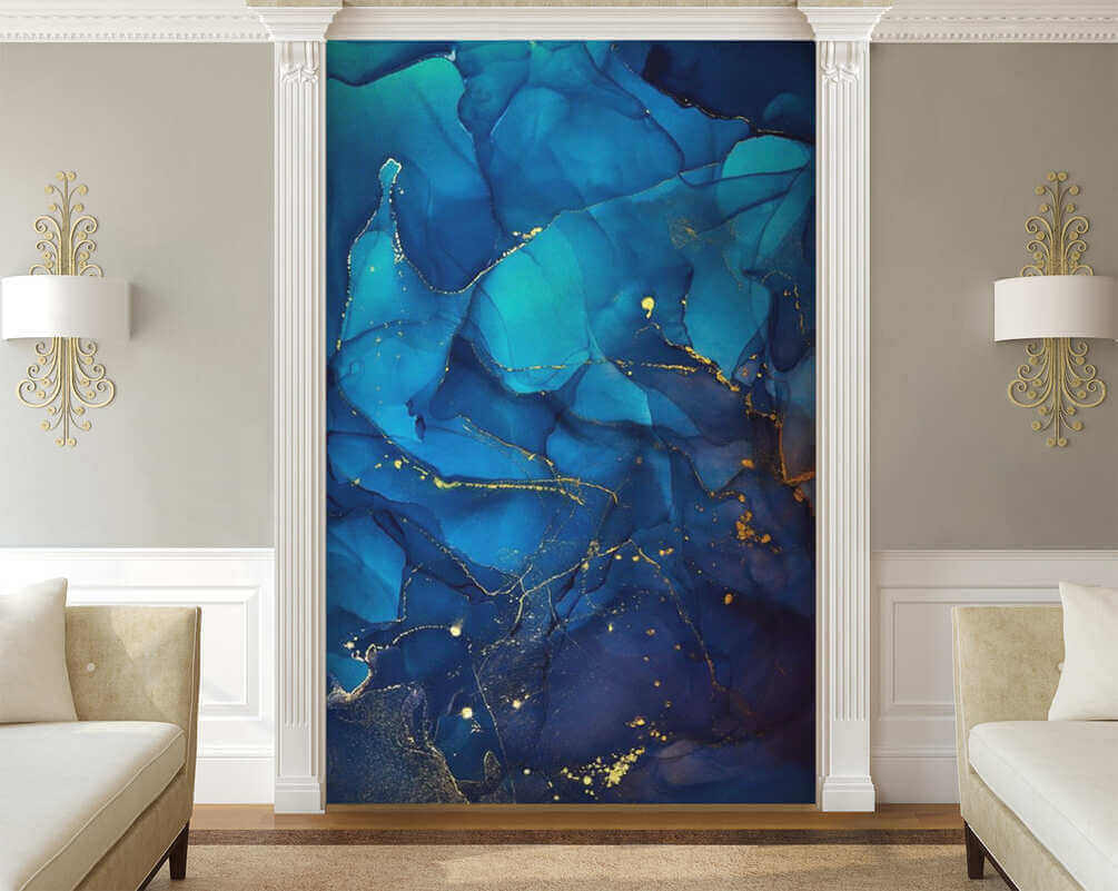 Deep blue with gold — interior 2