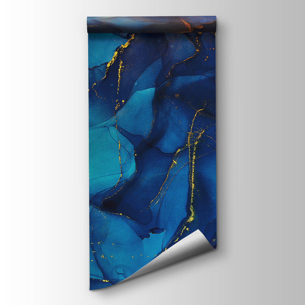 Deep blue with gold — product view