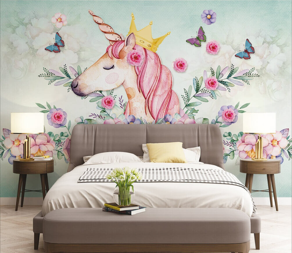 Unicorn with flower crown — interior 1