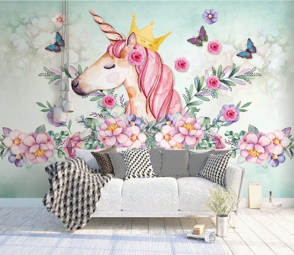 Unicorn with flower crown — interior 2