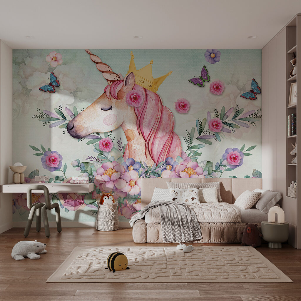 Unicorn with flower crown — interior 3