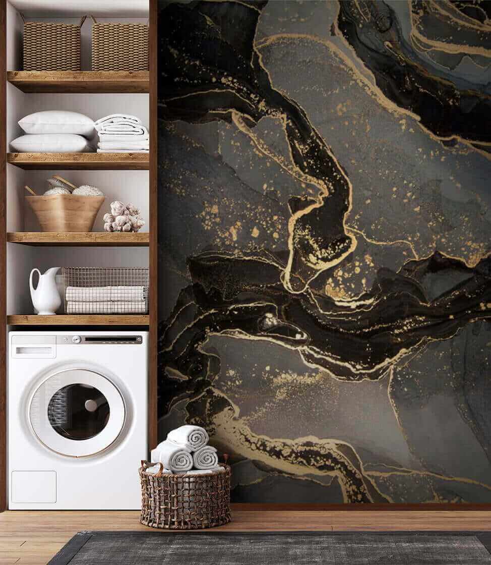 Dark streams, gold veins — interior 1