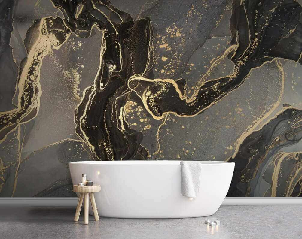 Dark streams, gold veins — interior 3