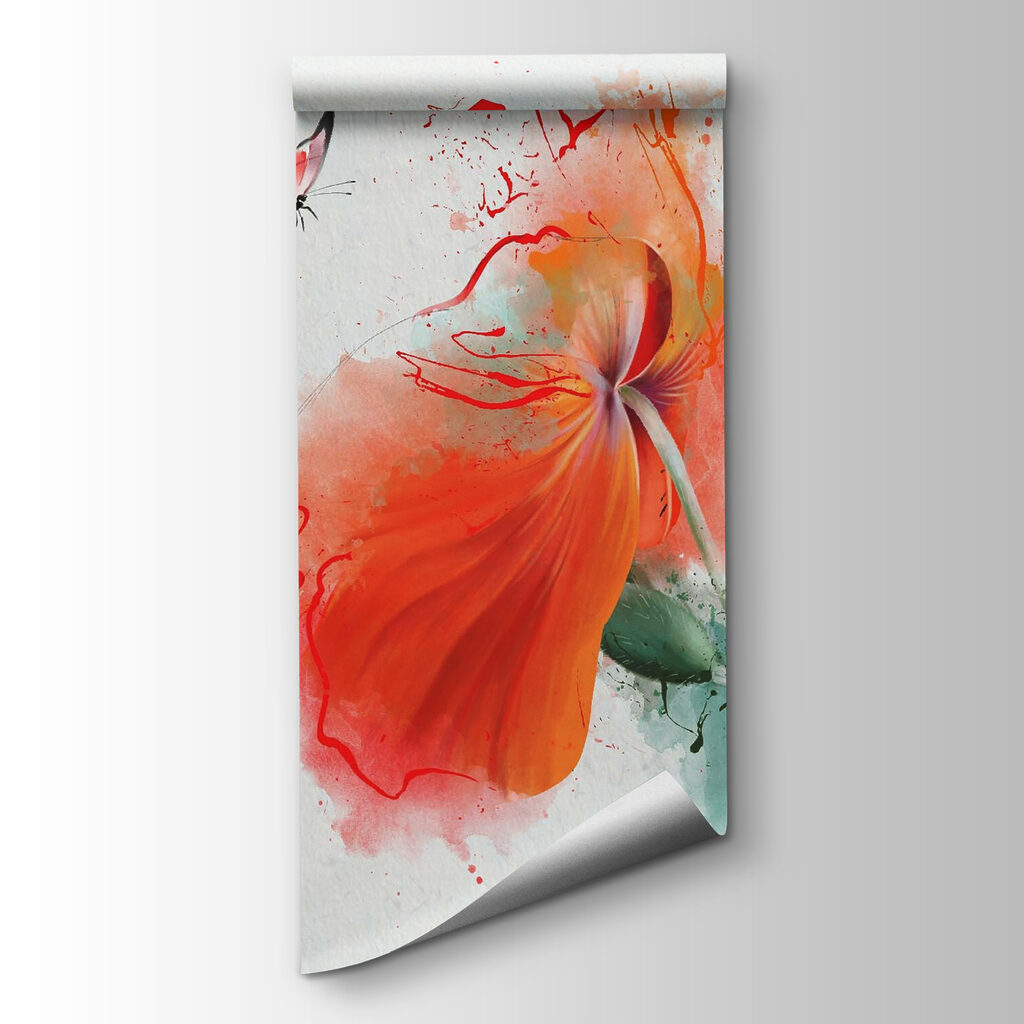 Butterfly by orange flower — product view