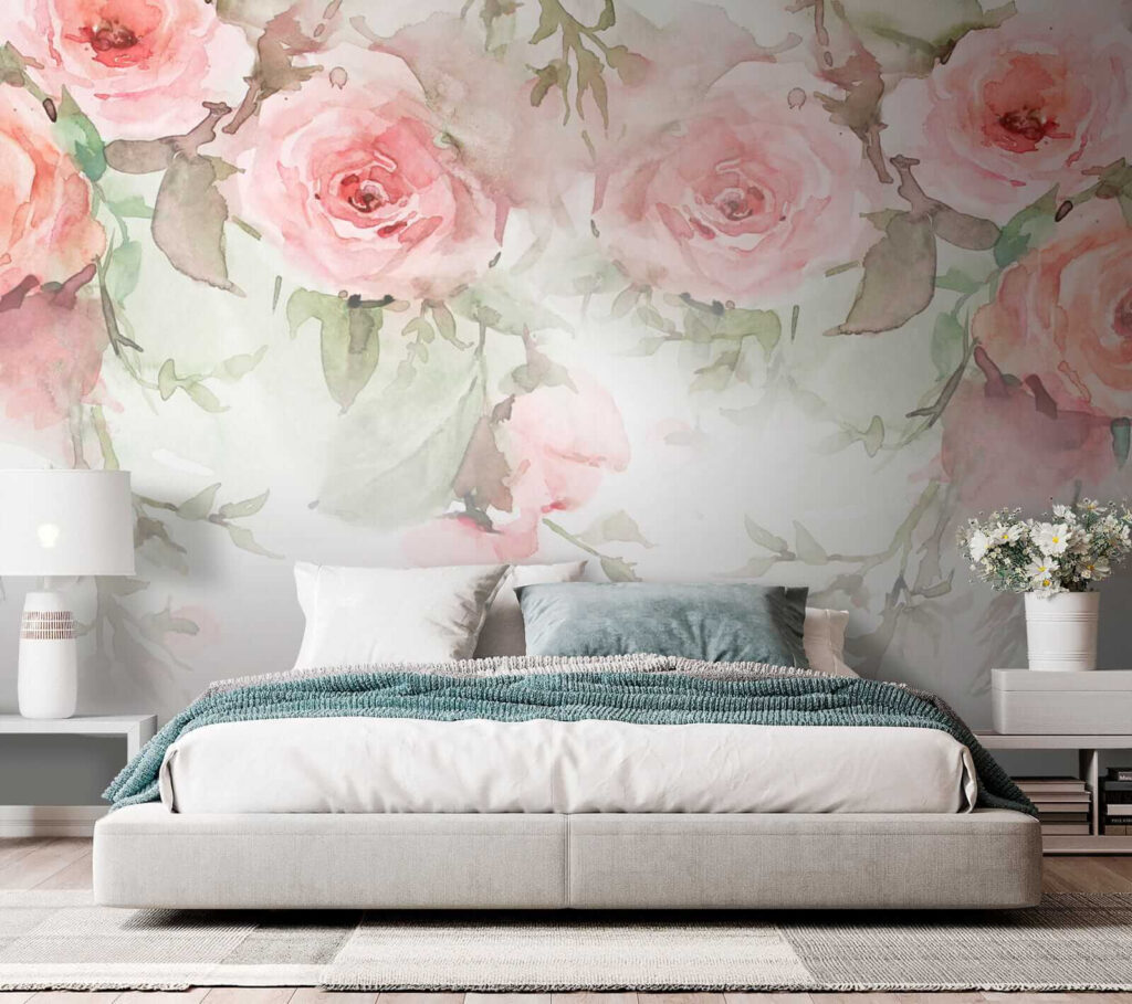 Pink roses overhead — interior 3