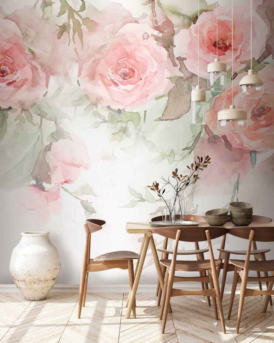 Pink roses overhead — interior 8