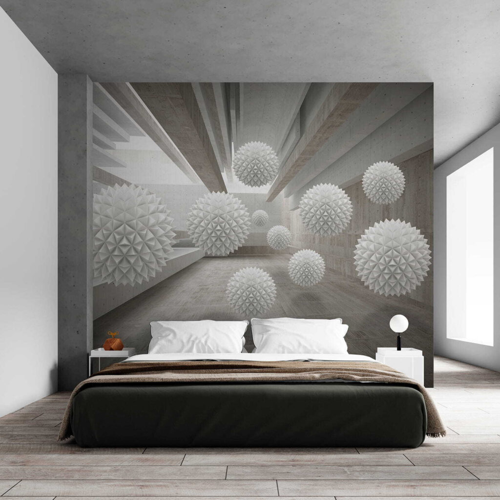 Spiky spheres in concrete — interior 2