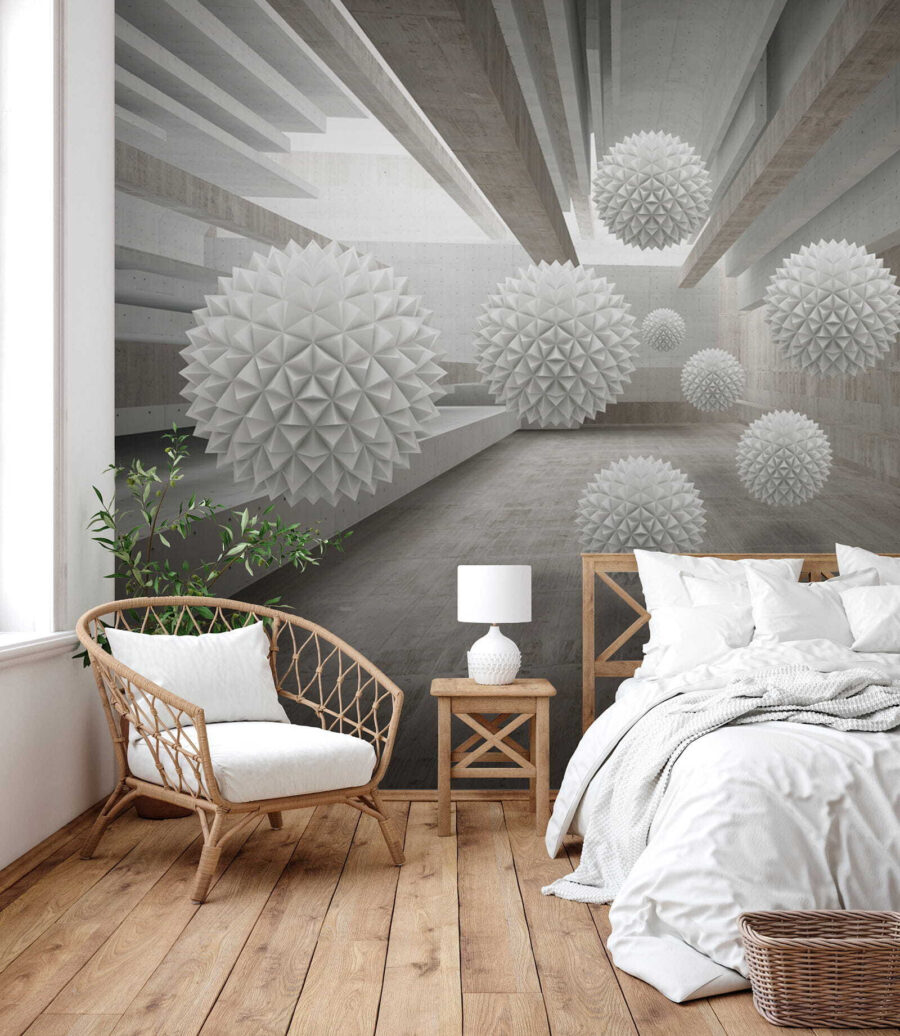 Spiky spheres in concrete — interior 3