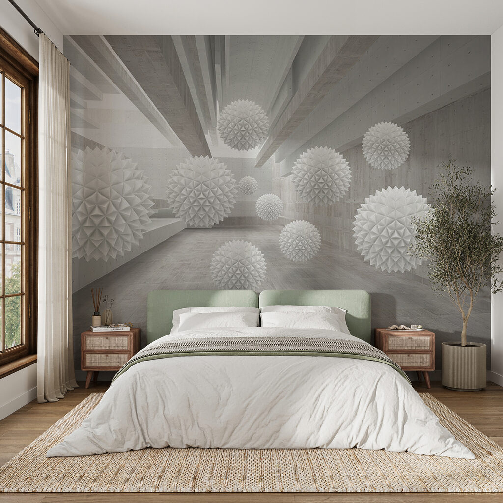 Spiky spheres in concrete — interior 10