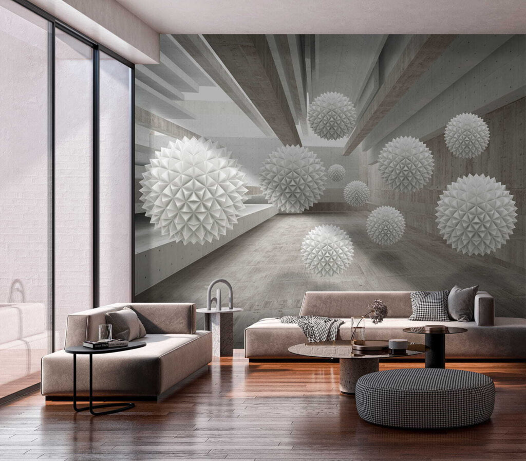 Spiky spheres in concrete — interior 6